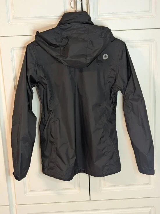 Marmot Black Lightweight Rain Jacket Hooded Utility Vented | Size M NWOT - Picture 10 of 17